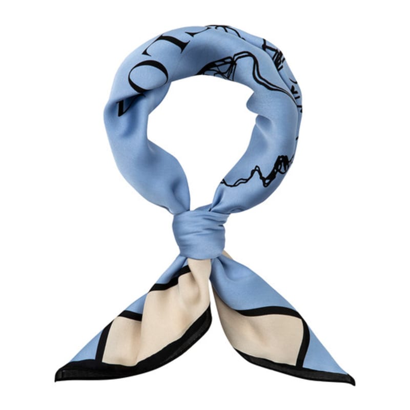 RECLOW RECLOW LAND Signature Drawing LOGO Scarf Blue