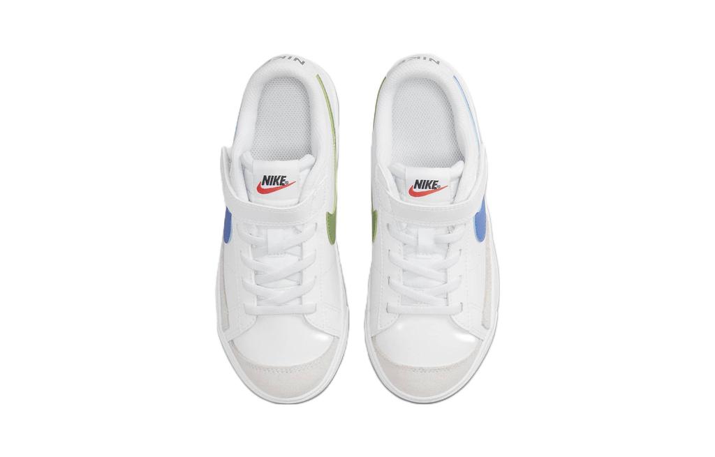 Nike Blazer 77 Casual Low Top Kids' Skateboarding Shoes White Blue Children Aged 3 7 Years Old DA4075-109