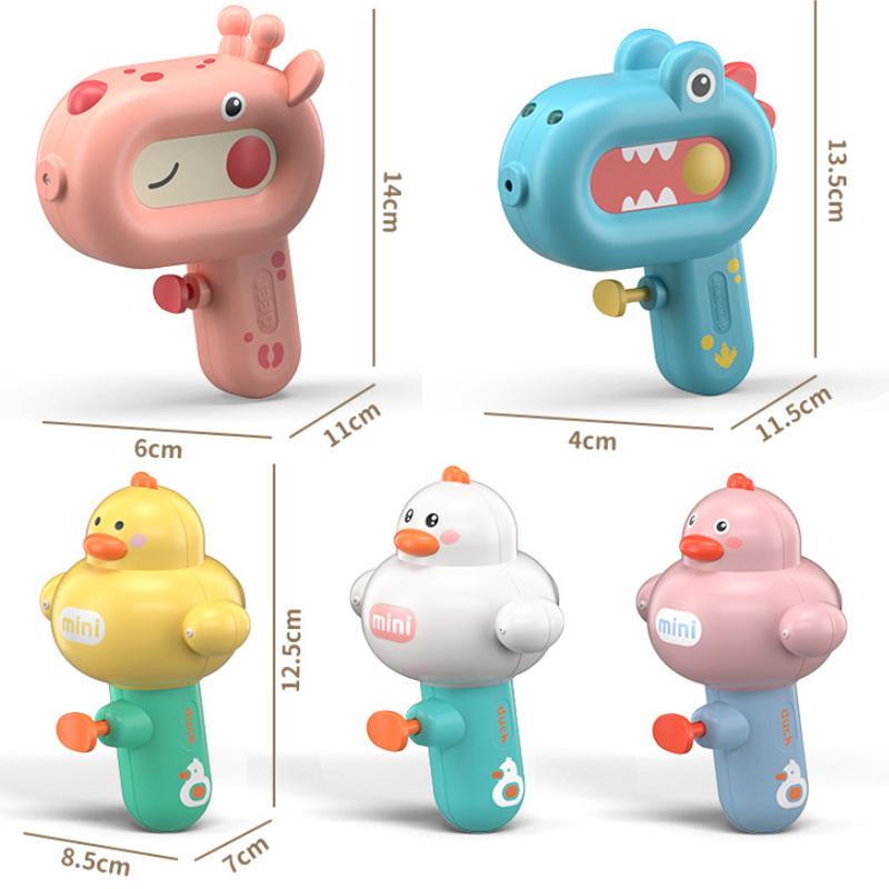 Dinosaurier-Wasserpistole für Kinder, Cartoon, niedlich, lustig, für den Strand, im Freien, Wasserschlacht, kleine Cartoon-Tier-Wasserpistole, Bad, absorbierendes Spielzeug