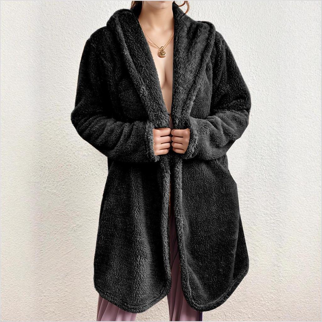 Women's Double-Sided Fleece Cardigan Coat - Cozy, Warm, and Slimming for Autumn and Winter