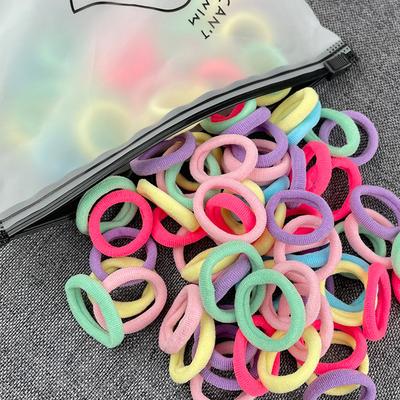 Einweg-Haargummis für Mädchen Kleine Haargummis Gummibänder Hohe Elastizität Bonbonfarben Kleine Nahtlose Frottee-Bänder, Haarbänder