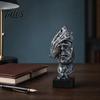 Talos 3Pcs Abstract Silent Figure Sculpture Set, Minimalist Art Desk Decor with Finger-to-Lips, Cover-Eyes & Chin-Rest Poses, Resin Statues for Living