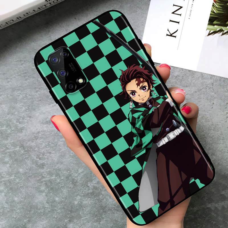 Demon Slayer Anime for OPPO Realme V15 X5 X3 X50 X7 X2 C17 C11 C3 C2 7 7i 6 6S 6i 5 Narzo 20 Pro Black Phone Case