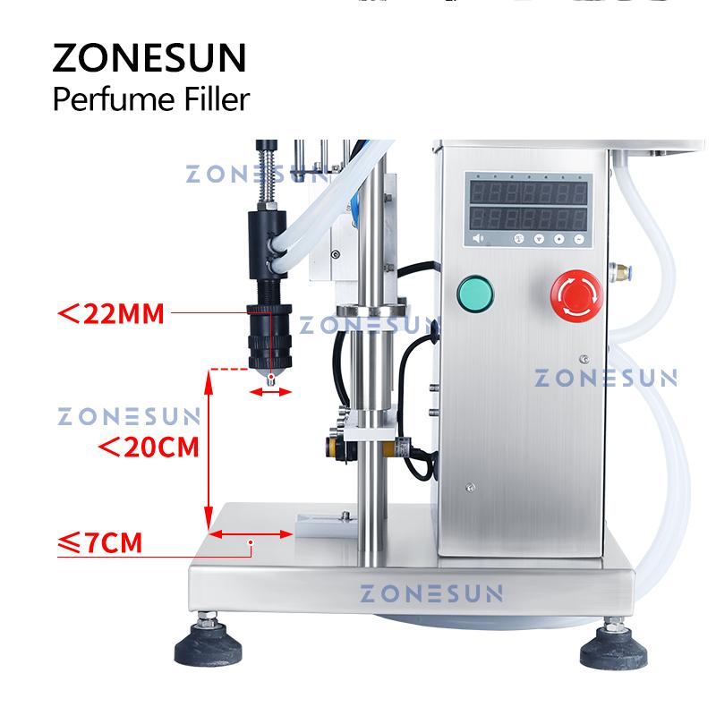 ZONESUN ZS-YTZL500S Manual Vacuum Pneumatic Perfume Filling Machine For Bottle Liquid Cologne Fragrance Scent Vial Beverage