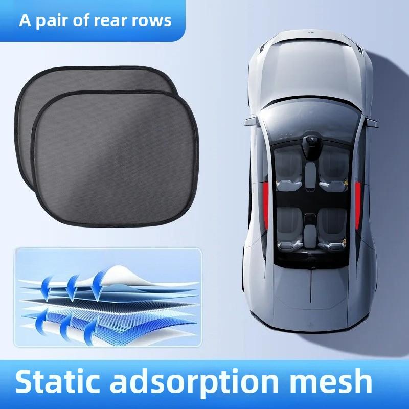 Universal Car Sunshade Electrostatic 4-Layer Side Window Sun Shade Cover for Car Sun Block Curtains UV Protection Sun Visor Film