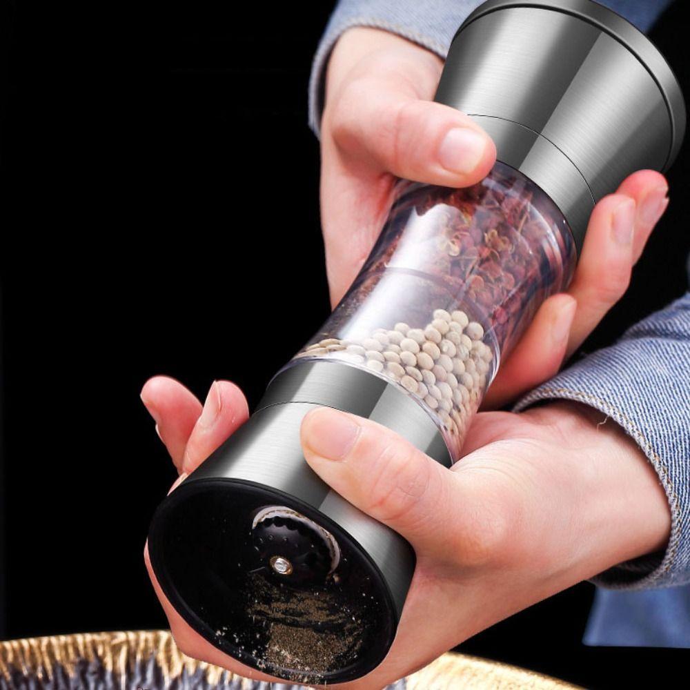 Manual Spice Grinder Double-head Salt Mill Seasoning Tool Pepper Grinder  Steak