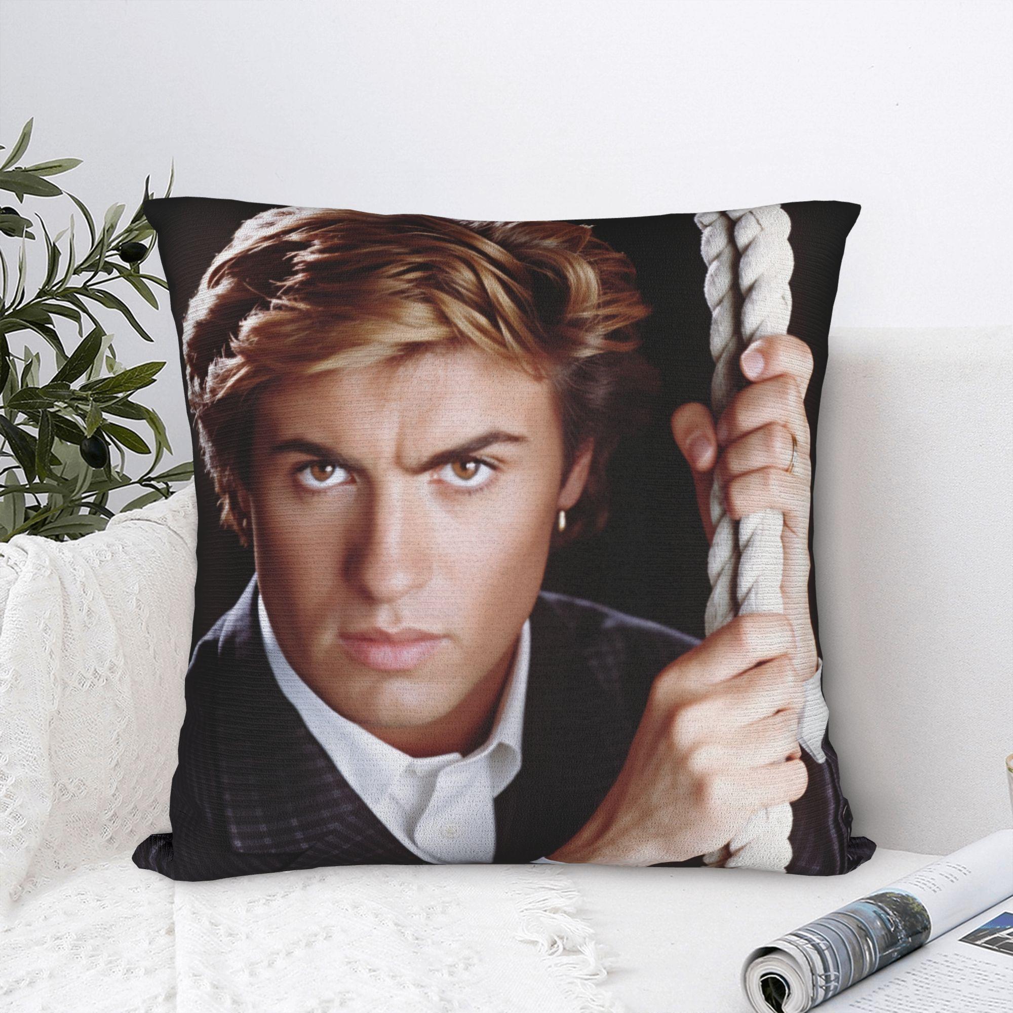 Fine Glasses Unisex Singer George Michael Pillow Cover Graphic Cushion Cover Cute Funny Pillow Case For Living Room Chair