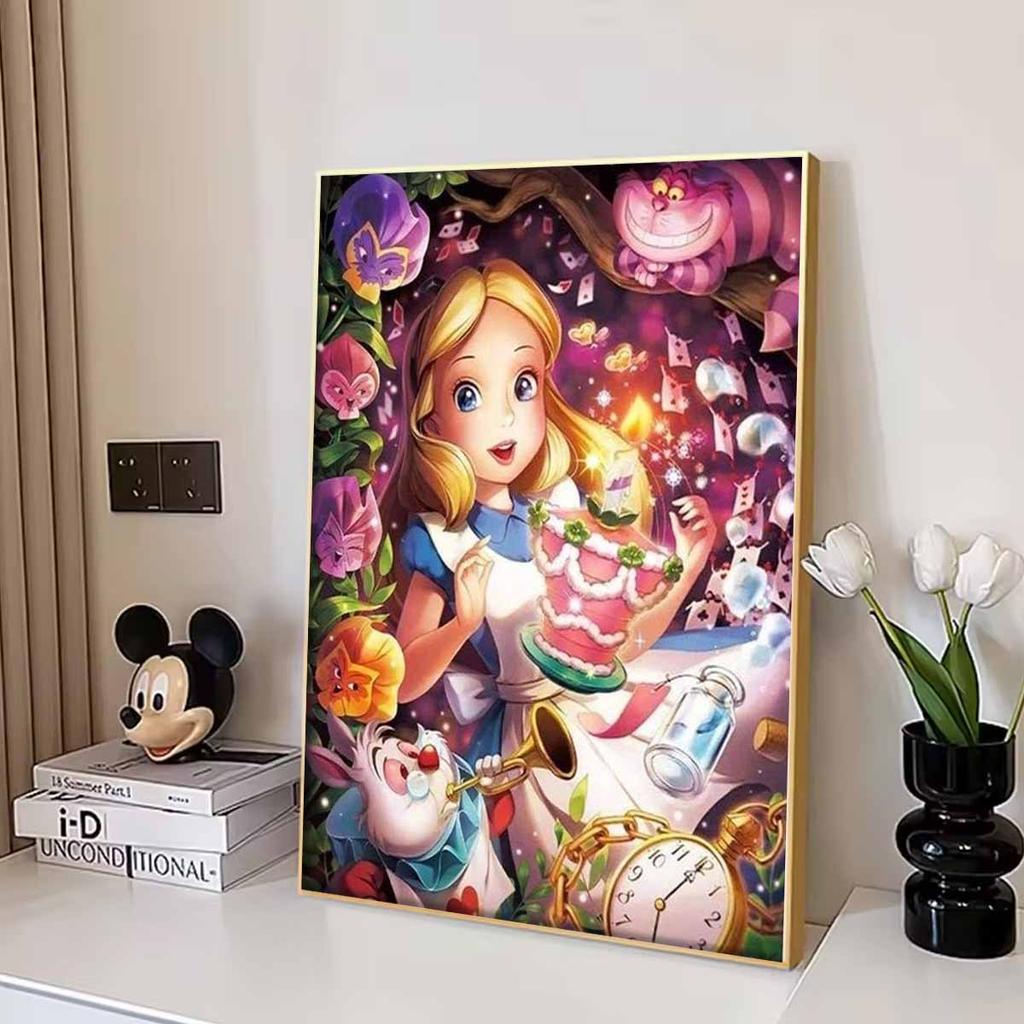 Full Round Diamond Painting Alice In Wonderland Art Rhinestone Picture Mosaic DIY 5D Cross Stitch Embroidery Home Decoration