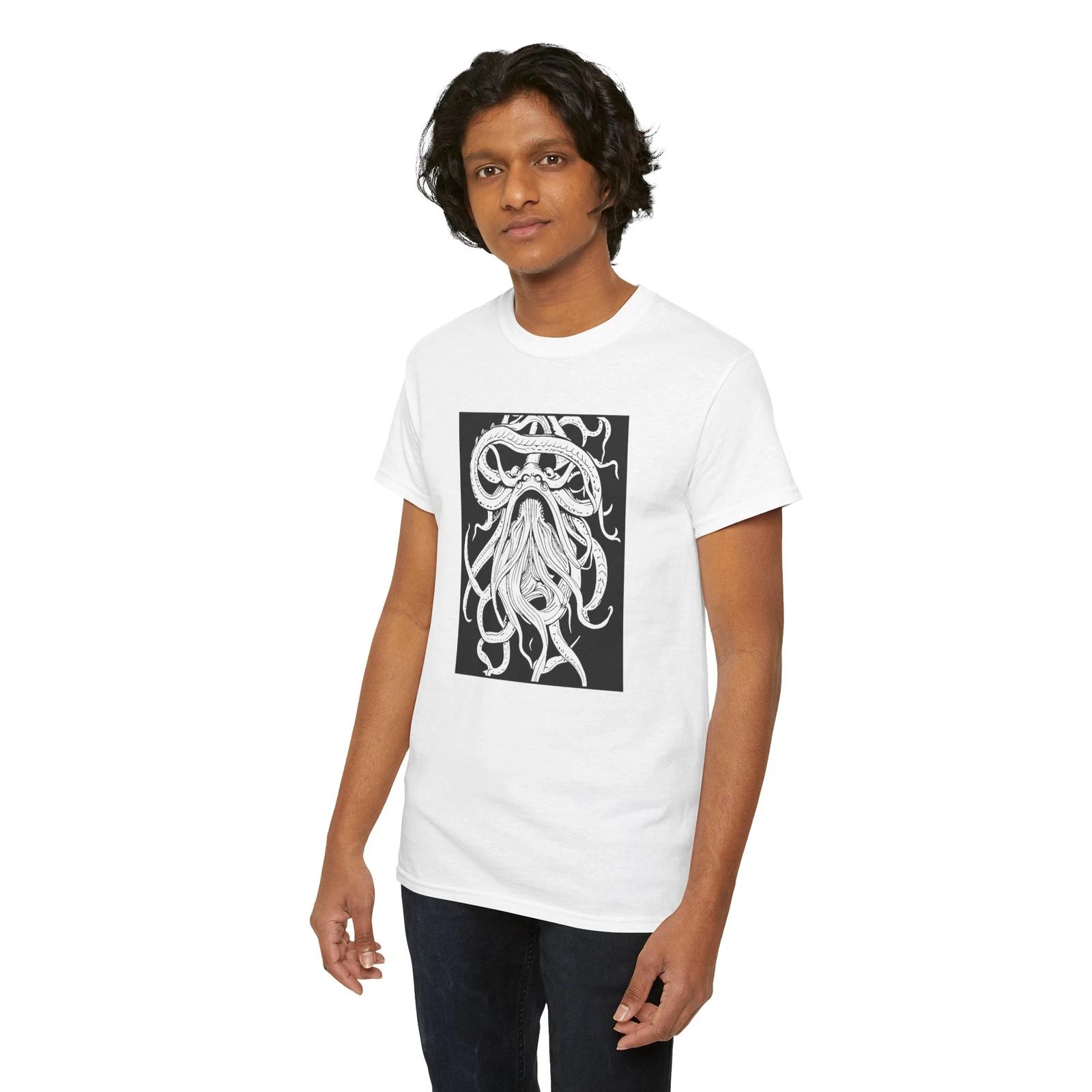 Black Kraken Monster T-Shirt | Cryptozoology T-Shirt | Cryptid Shirt S