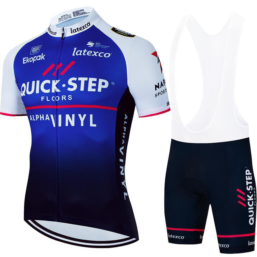 Summer New 2026 Summer Breathable Cycling Suit Set Quick Step Team Edition Cycling Suit Men's and Women's Short Sleeve Suit Strap Shorts Riding