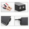 DC Power Adapter with Battery Clip 12V Vehicle USB Charger for Cellphone Tab