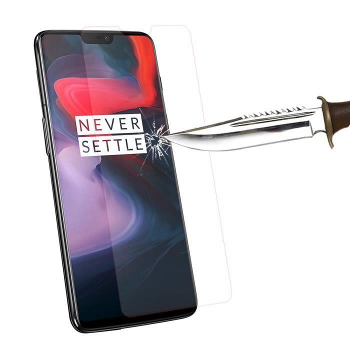 Film de protection d'écran - VCOMP - OnePlus 6 6.28" - Verre Trempé - Résistant aux rayures - 0.3-0.4 mm