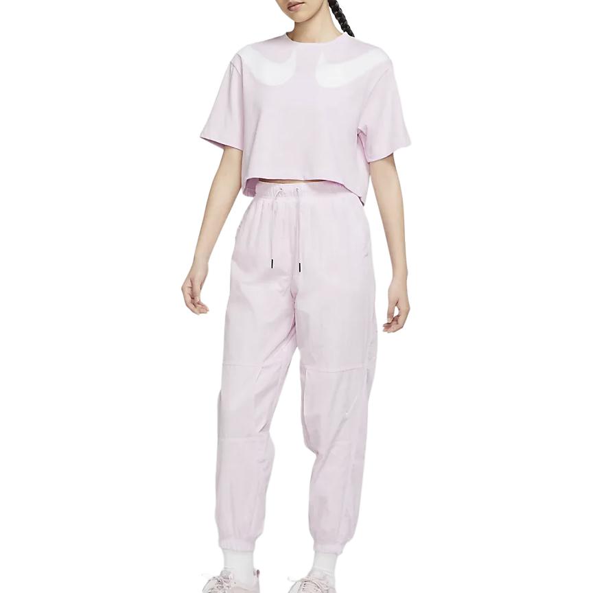 Nike Sportswear Swoosh Women's Cropped Crewneck T-Shirt Pink DD5591-695