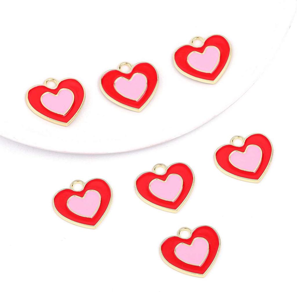 4 stk Alloy Drop Oil Emalje Charms Tai Chi Hjerte Anheng Perler For Smykker Making DIY Halskjede Armbånd Øredobber Håndverk Funn