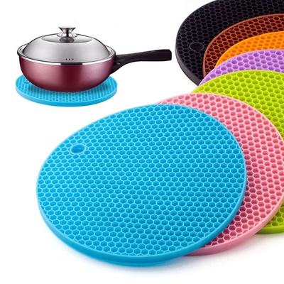 17cm Round Heat Resistant Silicone Mat Drink Cup Coasters Non-slip Pot Holder Table Placemat Kitchen Accessories Onderzetters