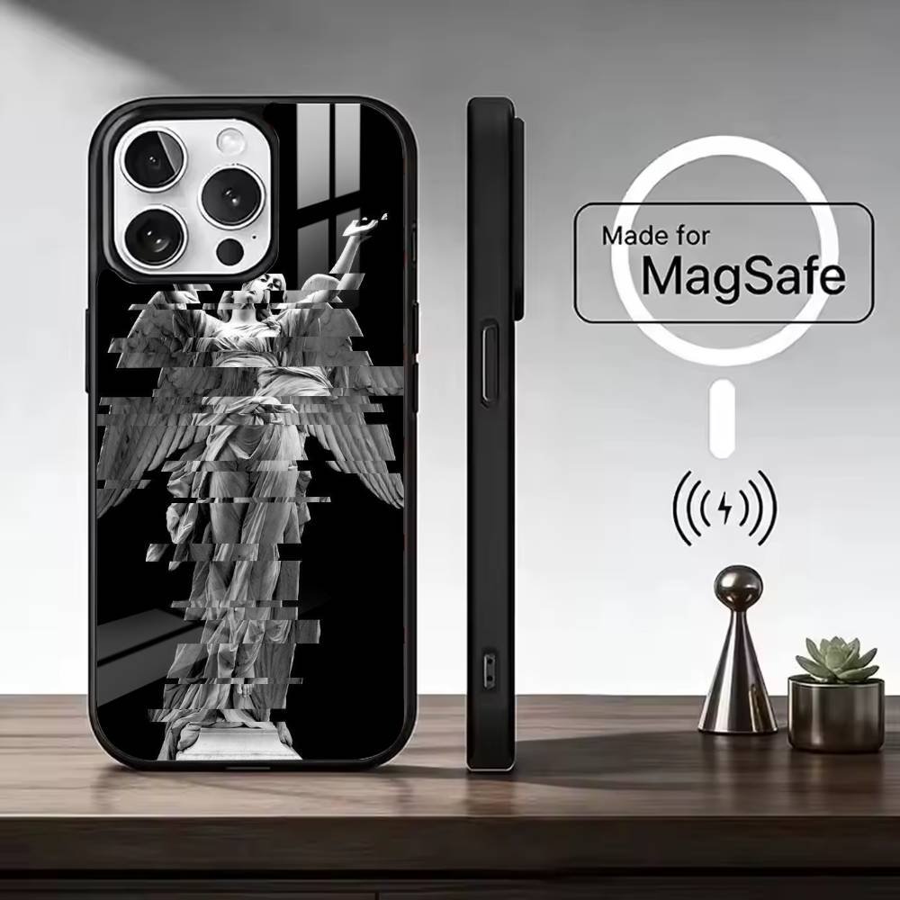 R-Renaissance art Painting For Magsafe Phone Case for iPhone 17 16 15 14 13 12 11 Series Wireless Charging