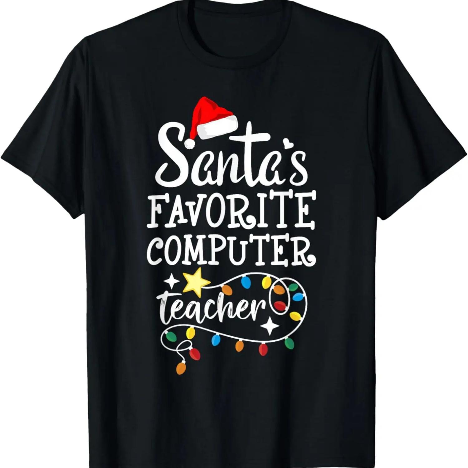 Dabbing Santa Claus Snowman Head Ugly Christmas Pattern T-Shirt S