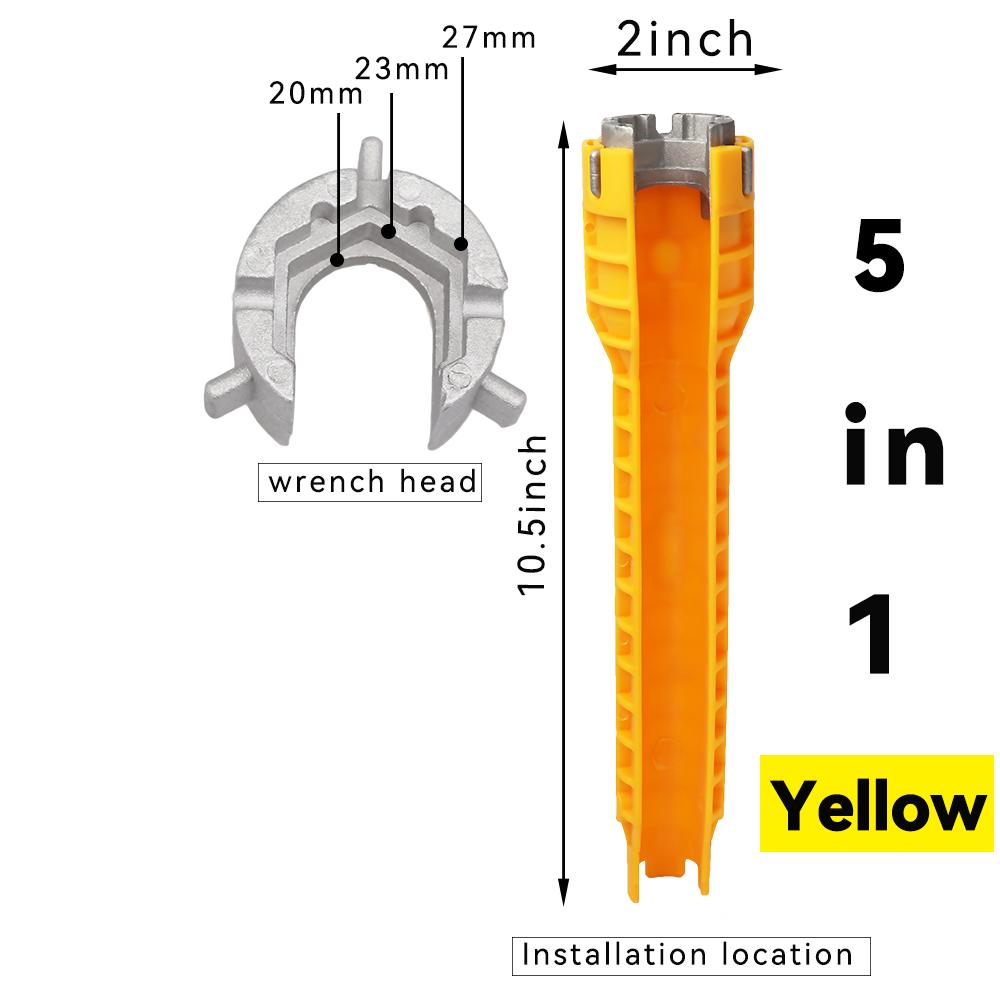 8 in 1 sink faucet wrench repair tool non-slip kitchen bathroom faucet assembly key plumbing installation wrench
