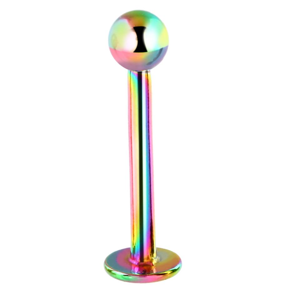 H-S Lot 1Piece Surgical Steel Assorted Colors Labret Stud Lip Piercing Ear Cartilage Tragus Helix Ring Fashion Charming Jewelry
