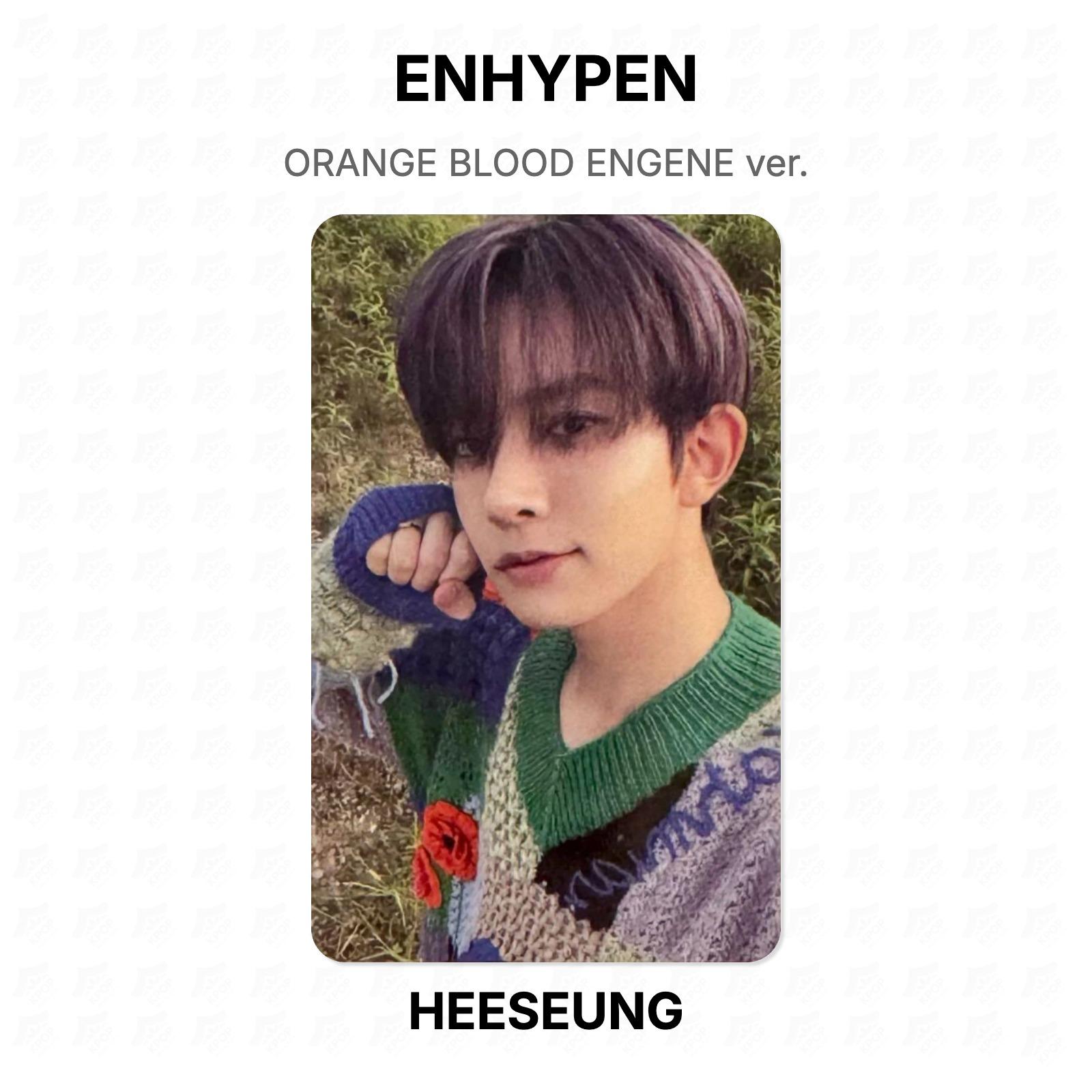 ENHYPEN ORANGE BLOOD ENGENE ver. Official Photocard HEESEUNG 02