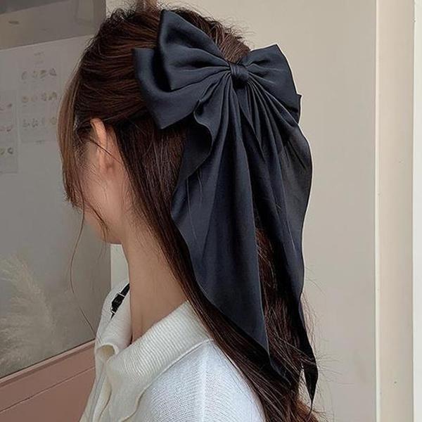 Ribbon Bow Hair Clip Large Vintage Style Hair Clip Spring Clip Hair Accessory Headwear Accessory