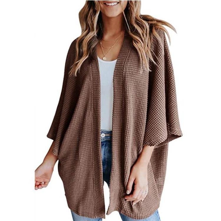 2024 Women's Loose Knit Sweater Cardigan Autumn Winter New T-shirt Top Clothing