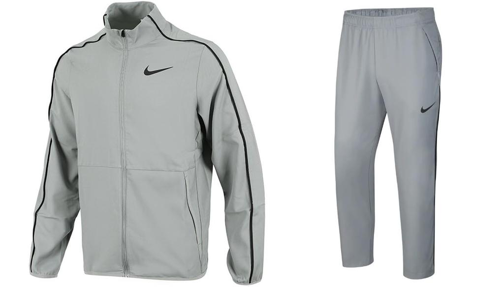 Nike Windbreaker Woven Jacket and Pants Size Men's Set, L, Dri-Fit Sportswear/Training Wear, Gray, DM6620/DM6627