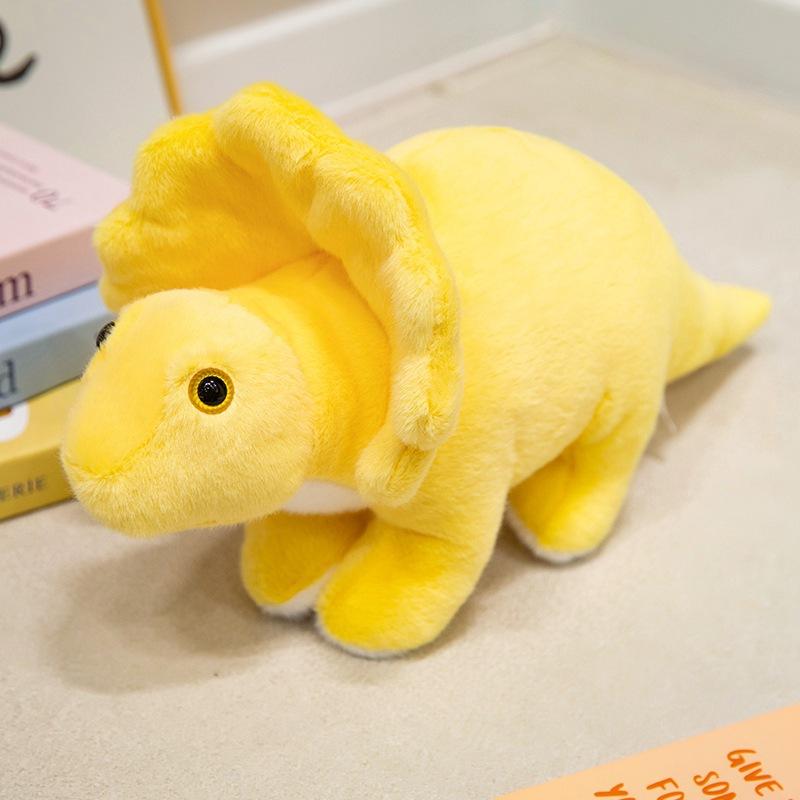 Cartoon Glowing Dinosaur Triceratops Doll Plush Toys Tyrannosaurus Rex Long Necked Dragon Doll Children Comforting Rag Doll