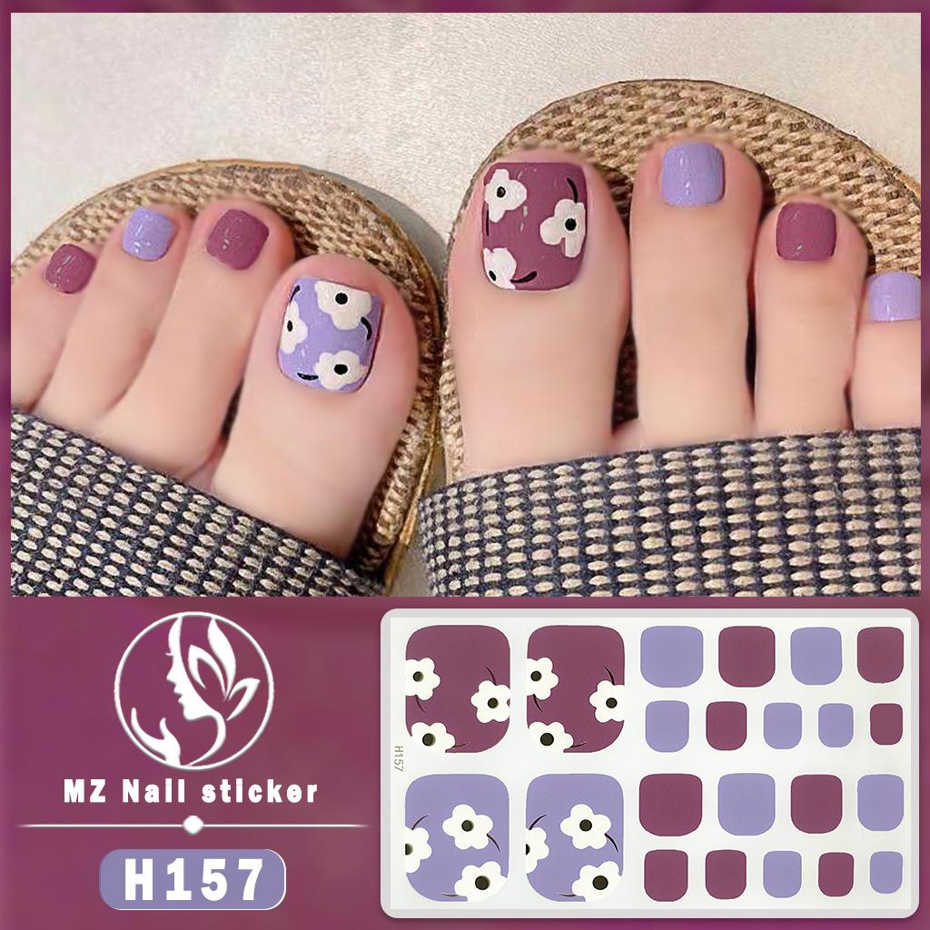 H New Nail Sticker 3D Diamond Nail Sticker Waterproof Long-lasting White Nail Sticker