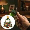 Holiday Party Gift for Friends Christmas Tree Bottle Opener, Metal Beer Cap Opener with Magnet Solid Fridge Sticker, Festive Kitchen Decor,