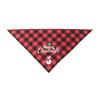 Red Green Grid Dog Saliva Towel Santa Claus Pet Triangle Scarf Triangle Bandana  Home Decor