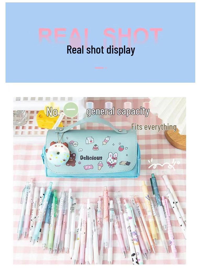 2024 Söt pennväska med stor kapacitet för studenter - Pennväska och pennskrin för pojkar och flickor