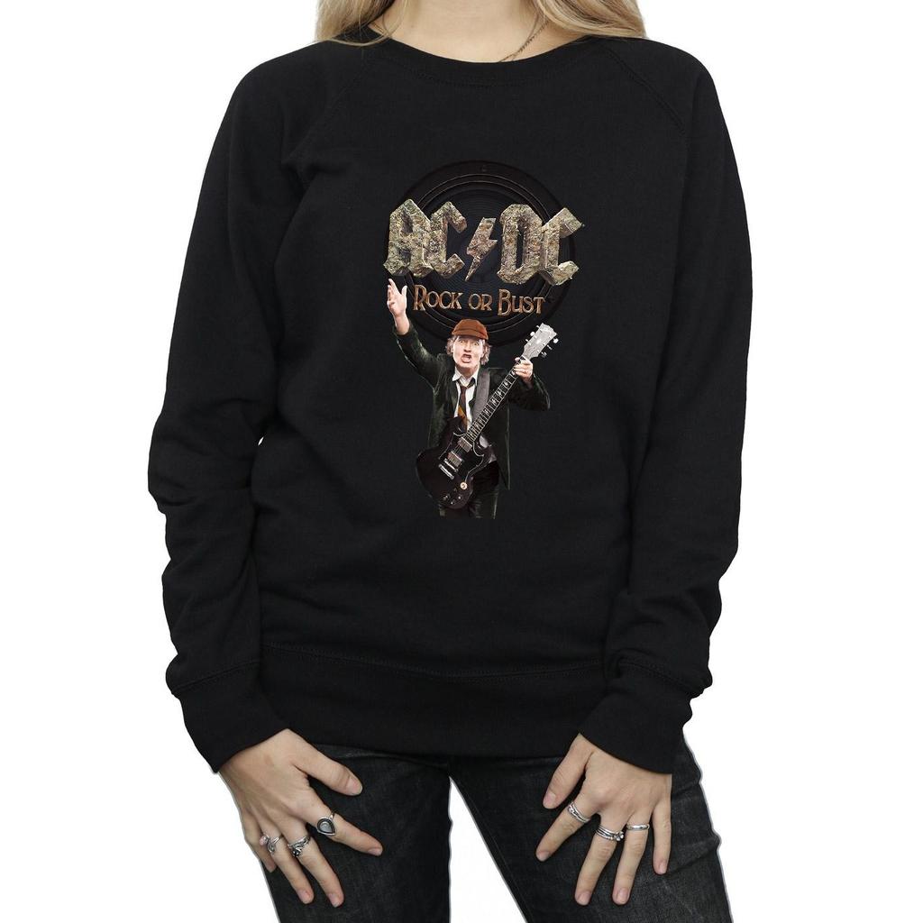 AC/DC Womens/Ladies Rock Or Bust Angus Young Sweatshirt
