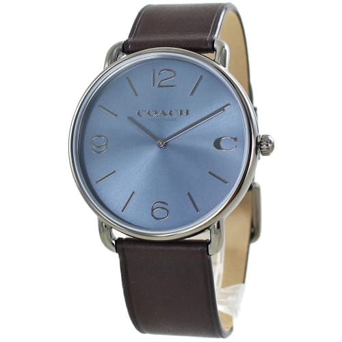 

Coach Men s Elliott Leather Watch with Leather Strap 14602647