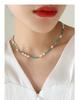 European-American Fashion Blue Stone & Freshwater Pearl Necklace
