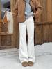 Off-white High-Waisted Micro-flare Jeans for Women - 2026 Spring/Autumn Collection with Flap Back Pockets and Slimming Horseshoe Fit