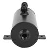Oil Can with Drain Valve Filter 10 AN Universal Baffled 2 Ports Aluminum 750ML Black