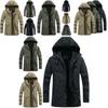 Luxuriously Faux Fur Lined Men's Parka Coat Hoodie Zipper Winter Jacket