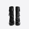 Vintage Suit Flanged Tie Fashion Boots New Autumn and Winter Thick-soled Trousers Stacked Medium Tube Short Boots
