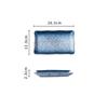 ZISIZ Rectangular Wave Ceramic Serving Plate