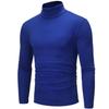 Men's Slim Fit Mock Neck Long Sleeve T-shirt - Plus Size, Solid Color, Autumn/Winter Style