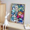 Disney Diamond Painting 5D Frozen Stained Glass Painting Style DIY Gift for Living Room Bedroom Office and Home Decoration