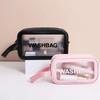 3-piece Set Waterproof Transparent Cosmetic Bag Ins Female Senior Convenient Large Capacity Travel Toiletry Bag Cosmetic Bag