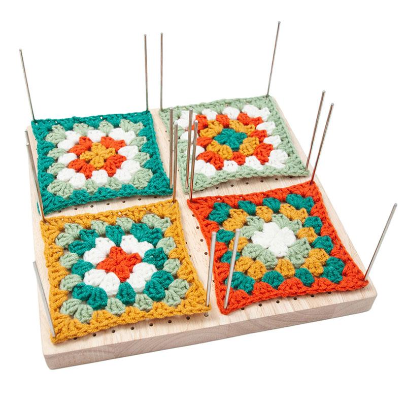 Wooden Blocking Board Granny Square Crochet Board Crafting With 324 Small Holes Blocking Mat Blocking Board For Knitting Crochet