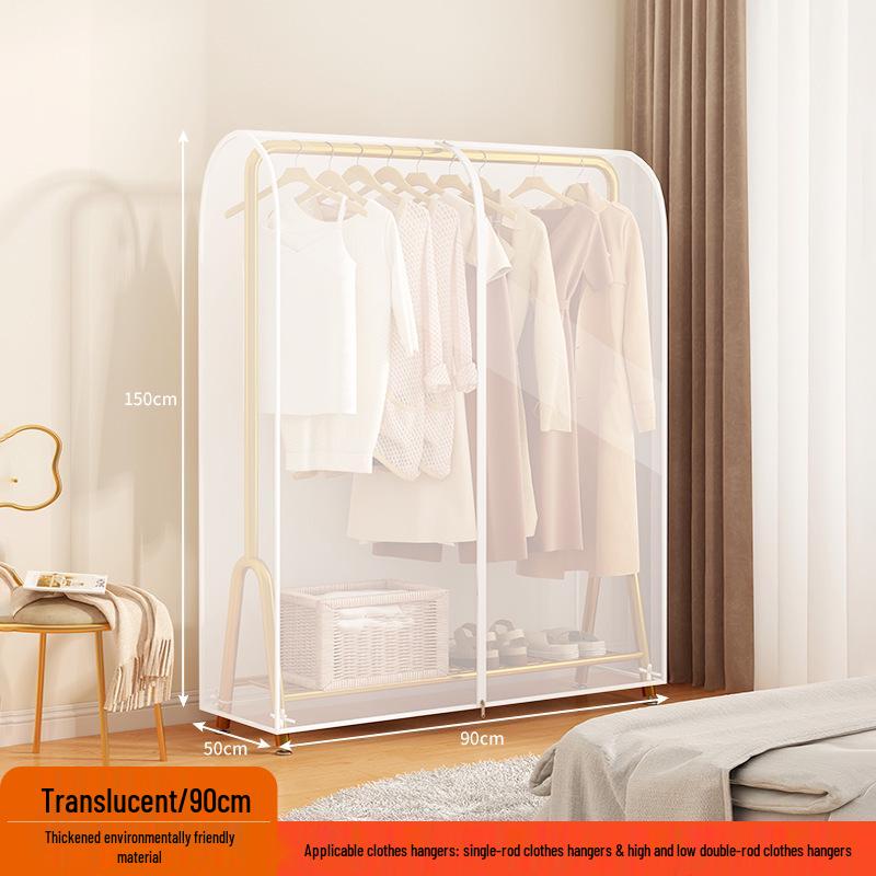Popular Double-Rod Floor-Standing Garment Dustproof Cover Hanger
