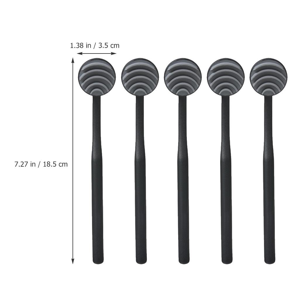 

5Pcs Tongue Cleaner Silicone Scraper Flexible Design Lightweight Tongue Brush Fresh Breath Dental Care for Adults чёрный