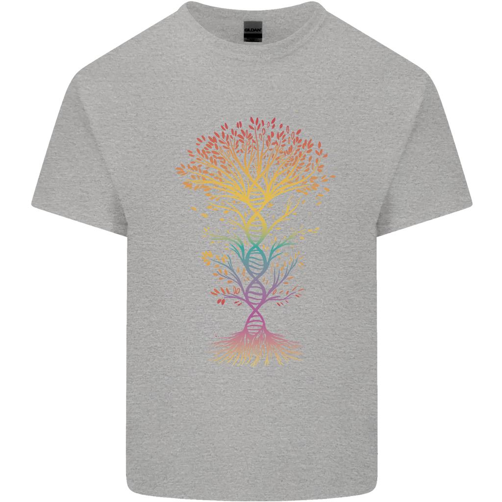 Colourful DNA Tree Biology Science Unisexs Light Cotton TShirt