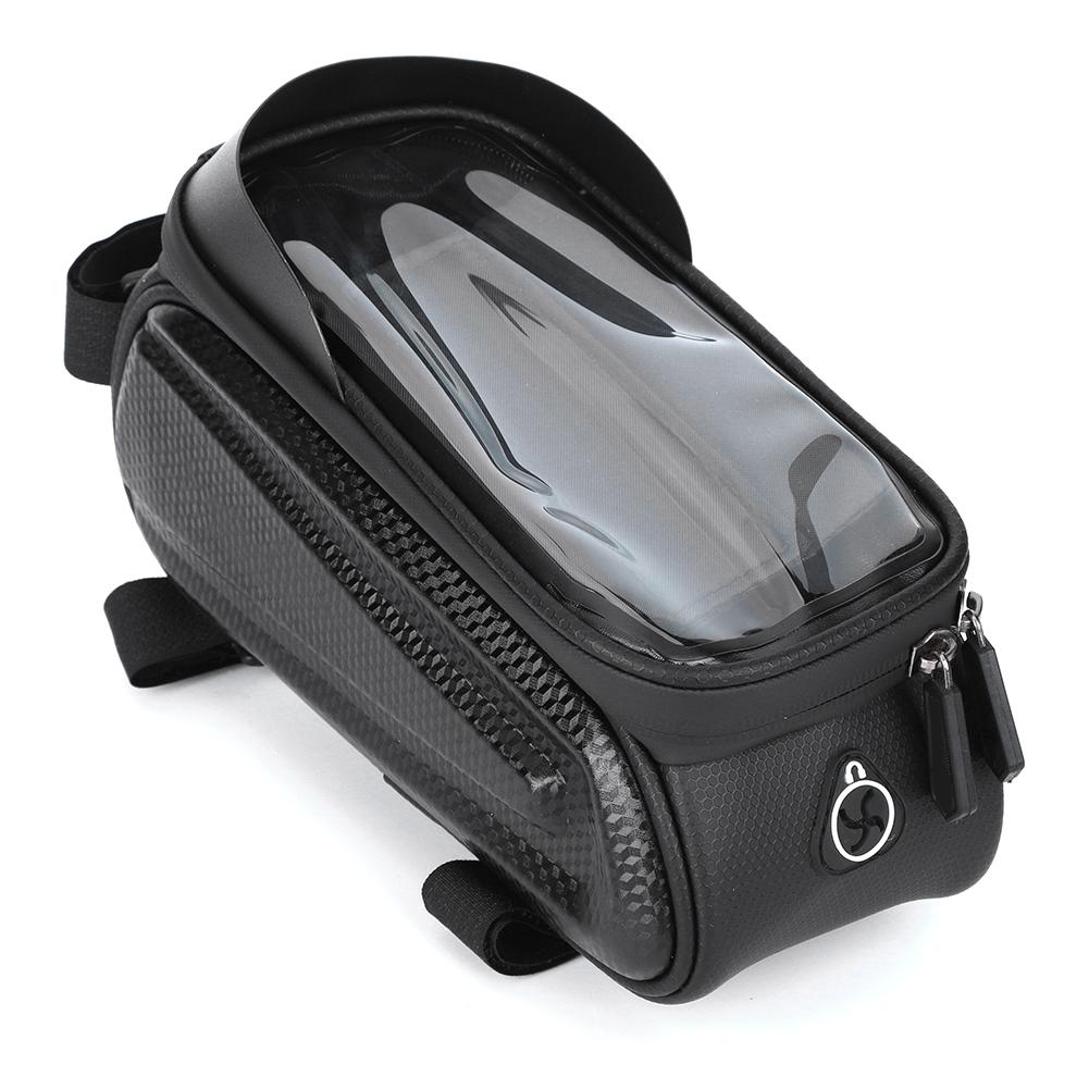 PVC Black Hard Shell Waterproof Performance Touching Screen Bike Bag Mobile Phone Bicycle Cycling Packet Equipment
