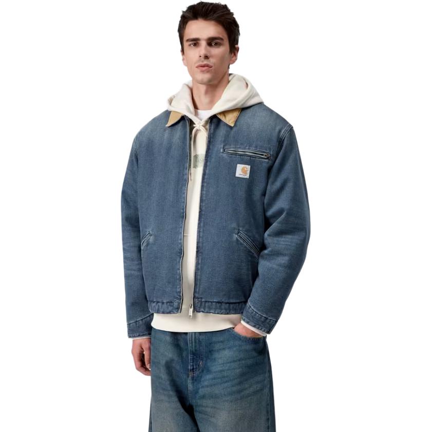 Carhartt WIP FW25 OG Detroit Jacket Classic Detroit Collar Long Sleeve Comfortable Denim Jacket Men jackets I035878-2XN-4L