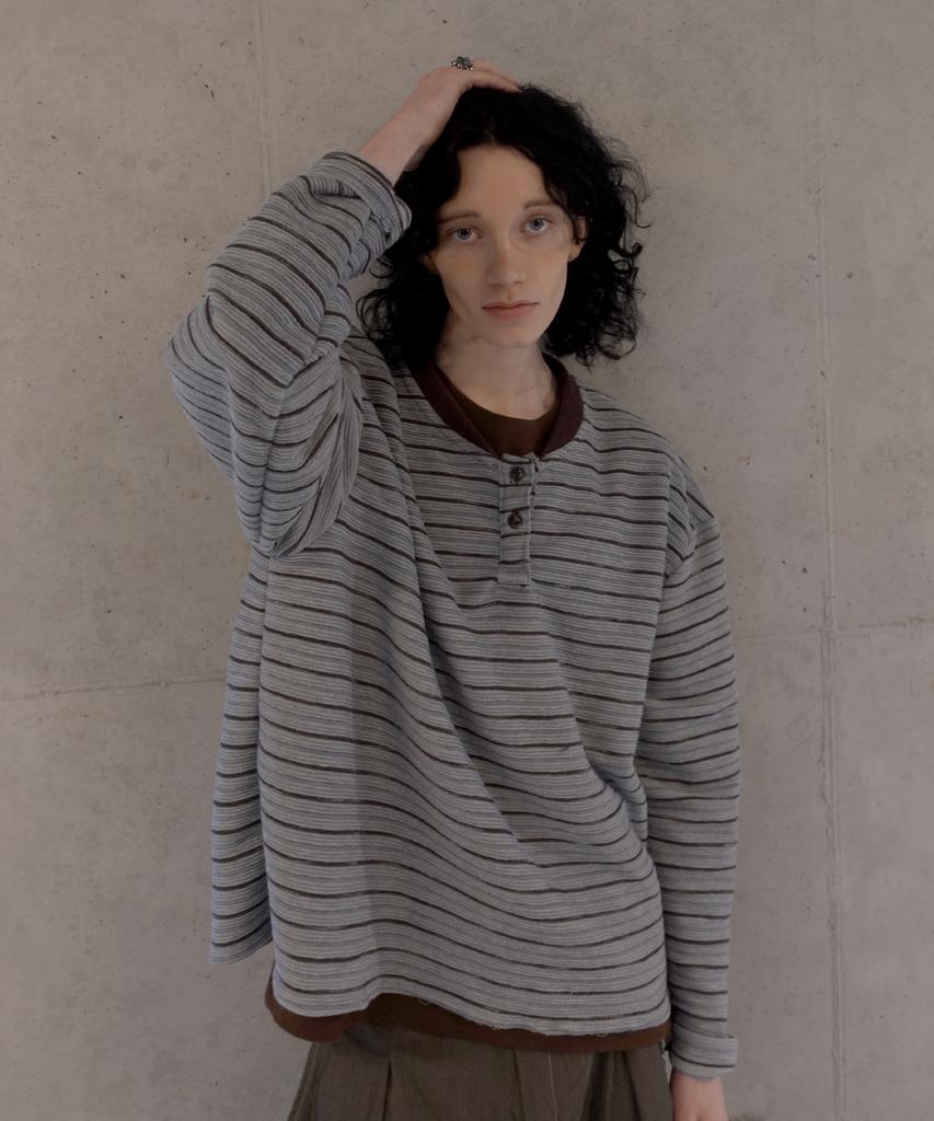AZENDER Henry Boucle Stripe Grey